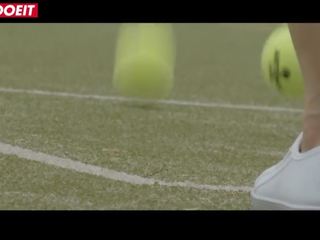 Letsdoeit - incredibile tennis giocatore trapanata difficile in suo fantasia x nominale video sessione