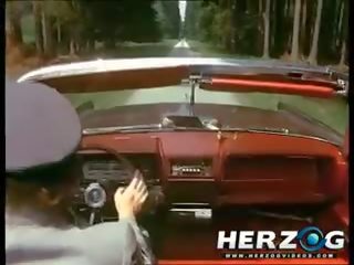 Retro Girl Gets Fucked On Top Of A Driving Car