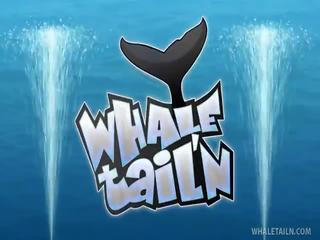 Seksikas blond näitamist whale tail